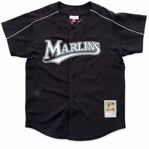 Mitchell & Ness Black Marlins Jersey Willis size M new